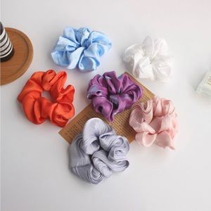 White Satin Scrunchie